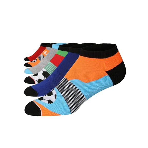 JAMES FIALLO Mens Sport Performance Low-Cut Socks with Arch Compression, Multipack (6 Pairs)