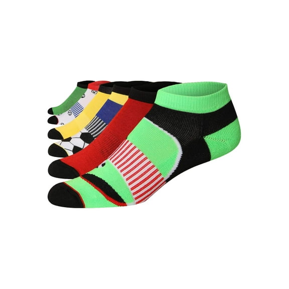 JAMES FIALLO Men's Comfort Fit Athletic Ankle Socks, 6-Pair Value Pack