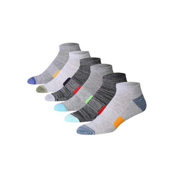 JAMES FIALLO Men's 6-Pairs Performance Low Cut Arch Support Athletic Sport Socks