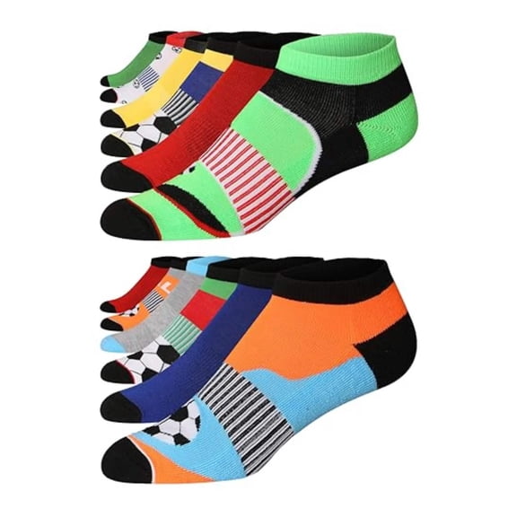 JAMES FIALLO Men's Cushioned Athletic Low-Cut Socks with Arch Support, 12 Pairs