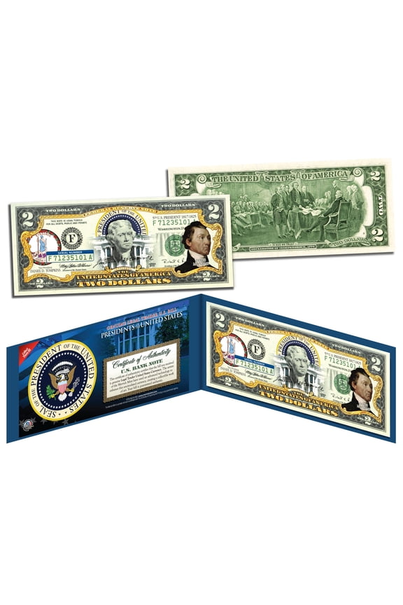 JAMES MONROE * 5th U.S. President * Colorized $2 Bill US Genuine Legal Tender