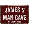 thumbnail image 1 of JAMES'S Man Cave Red Grunge Sign Metal 8x12 Decor 208120003179, 1 of 1