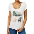 thumbnail image 1 of JAMIE & LAYLA Womens Green Printed Short Sleeve Scoop Neck T-Shirt Top  Size: XL, 1 of 2
