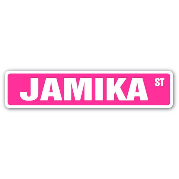 JAMIKA Street Sign Childrens Name Room Sign | Indoor/Outdoor |  36" Wide