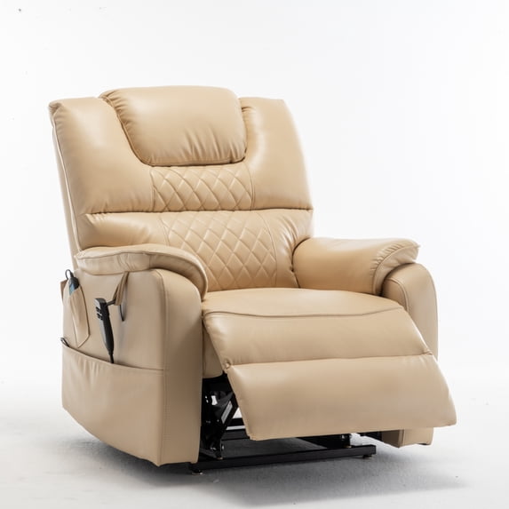 JAMPOOCA Oversized Power Lift Recliner Chair, Beige