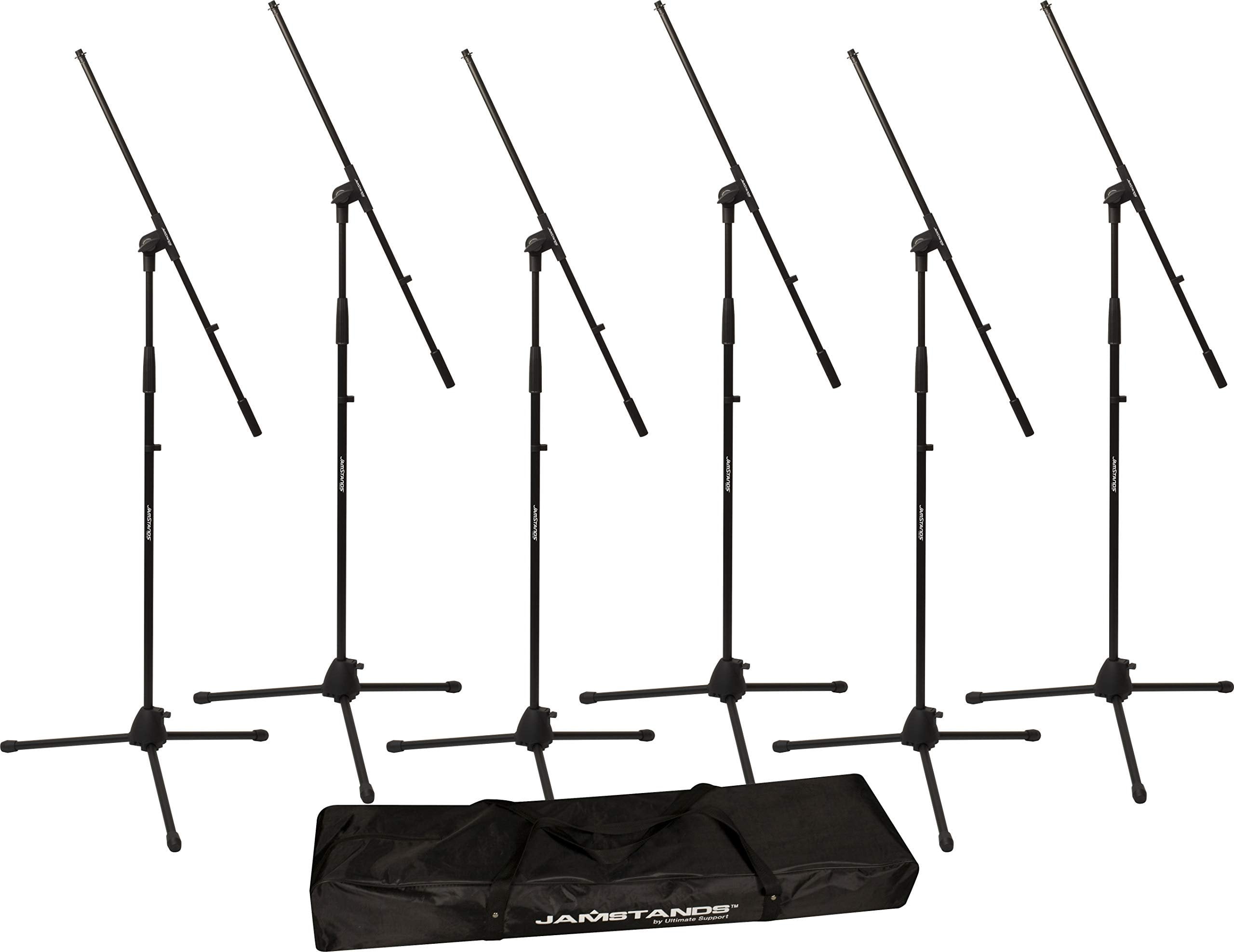 JAMSTANDS JS-MCFB6PK Six Tripod Mic Stands with Carrying Bag