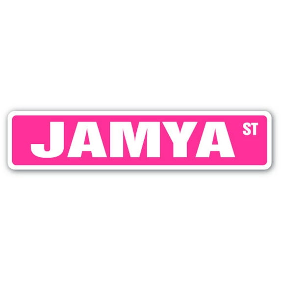 JAMYA Street Sign Childrens Name Room Sign | Indoor/Outdoor | 30" Wide