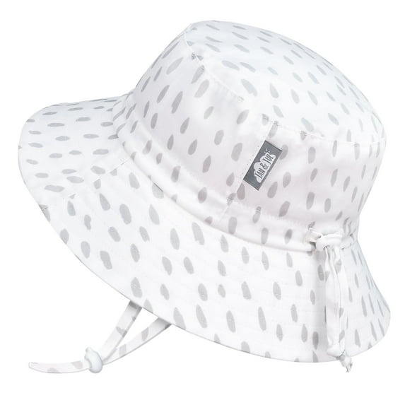 JAN & JUL 50+ UPF Toddler Bucket Hat, Adjustable, 100% Cotton (M: 6-24 Months, Spring Showers)
