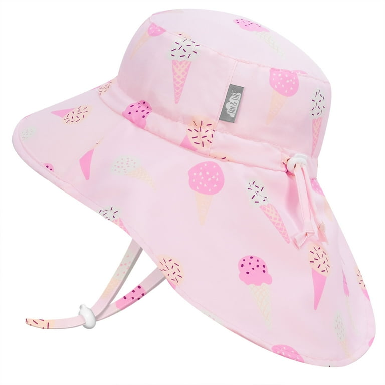 Jan & Jul Gro-with-me Aqua Dry Adventure Hat - Pink Ice Cream