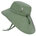 thumbnail image 1 of JAN & JUL Baby Boy Sun-Hat with Adjustable Straps and Neck-Flap (S: 0-6 Months, Juniper Green), 1 of 6