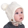thumbnail image 1 of JAN & JUL Baby Toddler Kids Fall Winter Bear Beanie Hat (M: 6-24 Months, Cream Bear), 1 of 6