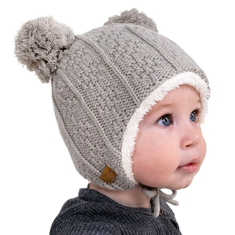 Jan & Jul Knit Bear Beanie - Grey Bear Jan & Jul Knit Bear Beanie - Grey Bear