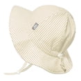 thumbnail image 1 of JAN & JUL Cotton Sun-Hat, 50+ UPF Summer Floppy Hat for Babies and Toddlers (M: 6-24 Months, Beige Stripes), 1 of 6