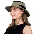 thumbnail image 1 of JAN & JUL Foldable Sun-Hats for Summer with UV Protection, Adjustable Strap (Jasper: Army Green, L), 1 of 6