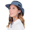 thumbnail image 1 of JAN & JUL Foldable Sun-Hats for Summer with UV Protection, Adjustable Strap (Jasper: Deep Blue, M), 1 of 6