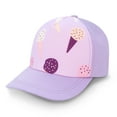 thumbnail image 1 of JAN & JUL Girls' Cotton Baseball Cap, Adjustable Trucker Hat for Babies and Toddlers (M: 6-24 Months, Lavender Ice Cream), 1 of 6
