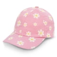 thumbnail image 1 of JAN & JUL Girls' Cotton Baseball Cap, Lightweight Trucker Hat for Kids (XL: 5-12 Years, Pink Daisy), 1 of 6