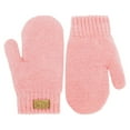 thumbnail image 1 of JAN & JUL Girls' Knit Toddler Mittens with Fleece Lining for Fall and Winter (Dusty Pink, Size M), 1 of 6