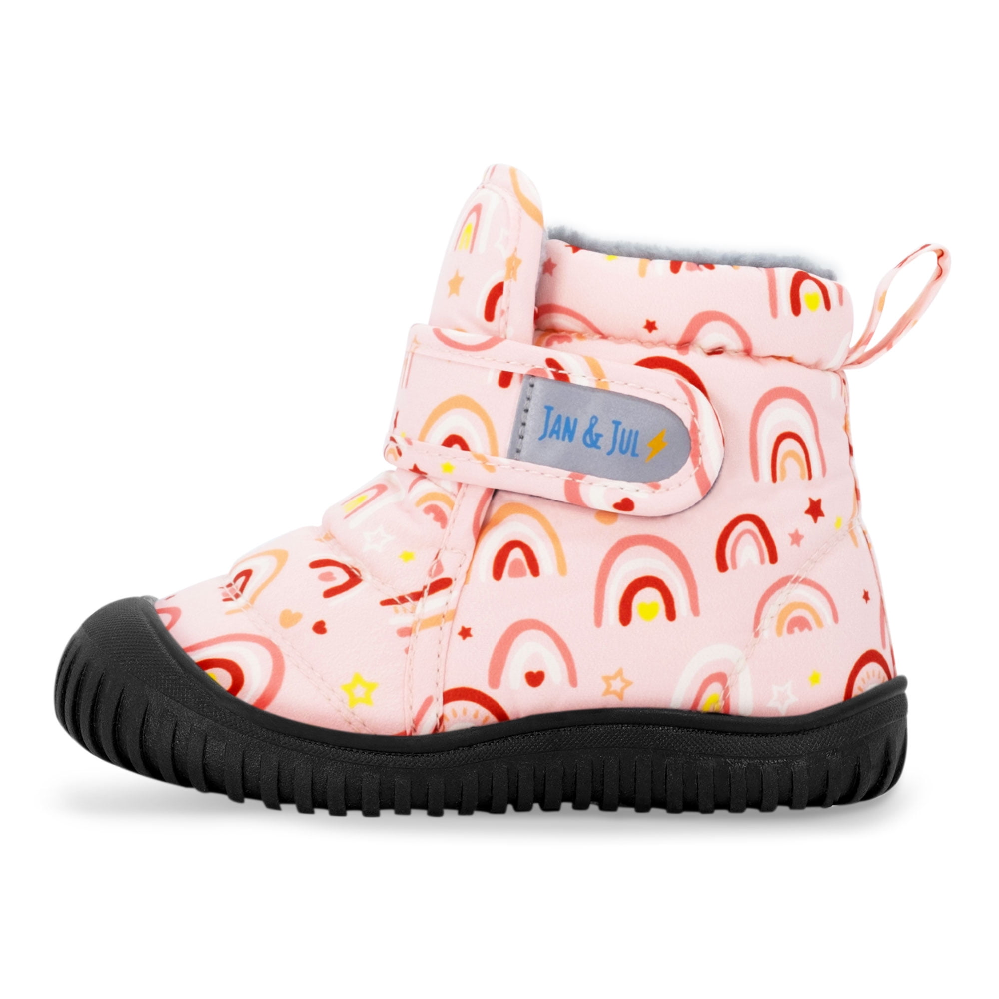 JAN & JUL Girls Snow Resistant Boots Cold Weather (Pink Rainbow, Size 8 ...