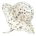 thumbnail image 1 of JAN & JUL Grow-with-Me Baby Sun Protection Hat, Cotton Beach Cap (M: 6-24 Months, Dino Play), 1 of 5