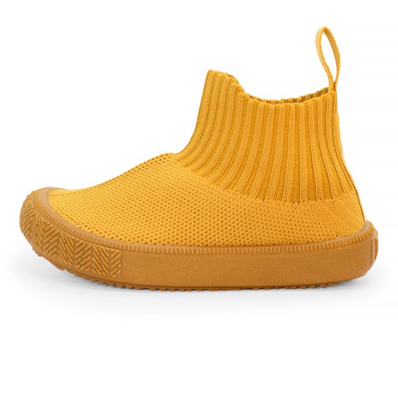 JAN & JUL Hi-Top Easy-on Shoes for Boys Girls (Mustard, US Size 6.5)