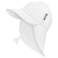 thumbnail image 1 of JAN & JUL Infant Sun-Hat, Cotton Cap with Soft Brim (White, Size XS: 0-3m), 1 of 7