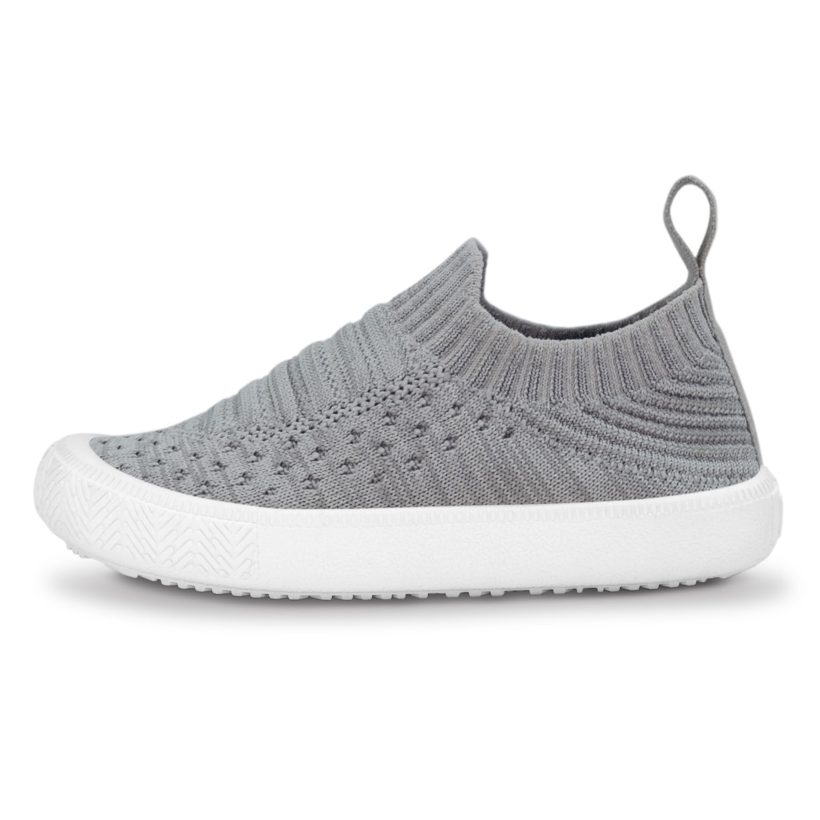 JAN JUL Kids Slip on Shoes for Girls and Boys Casual Cute Knit Sneakers Grey US Size 12