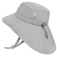 thumbnail image 1 of JAN & JUL Kids Sun-Hats with UV Protection for Girl or Boy, Adjustable Straps (L: 2-5 years, Grey), 1 of 5