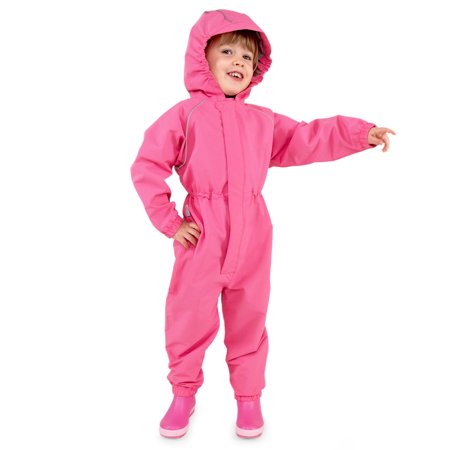 JAN & JUL Rain Suit for Girls, Waterproof Fleece-Lined (Cozy-Dry: Watermelon Pink, Size: 3 Years)