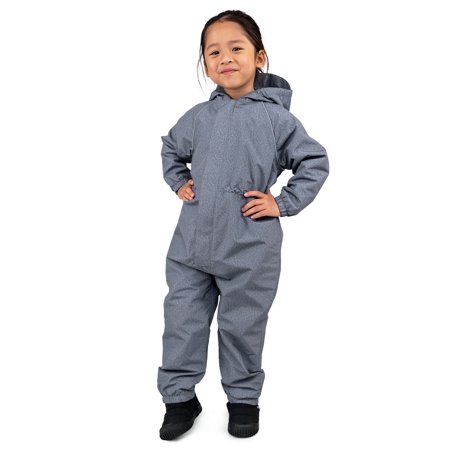 JAN & JUL Rain Suit for Kids, Waterproof with Breathable Lining (Puddle-Dry: Heather Grey, Size: 3T)