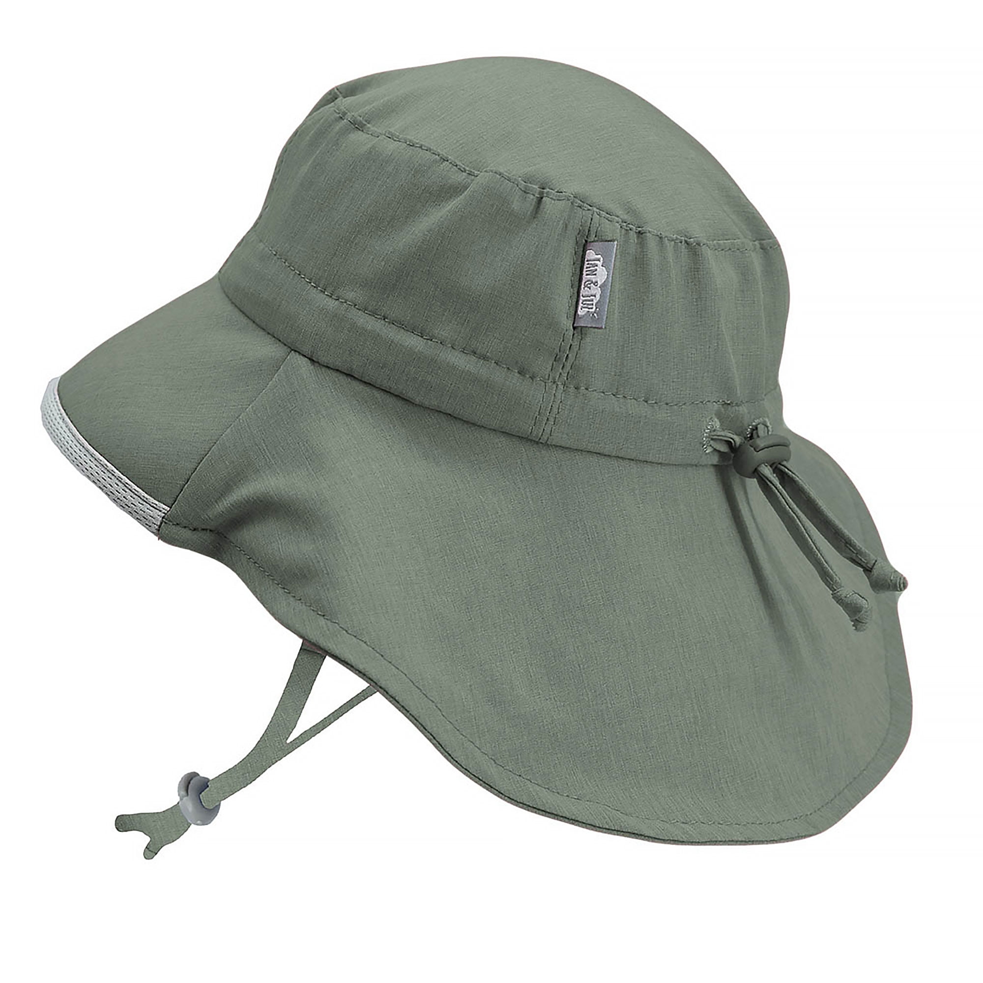 JAN & JUL Summer Hats for Toddler Boys with UPF 50 Sun Protection (L: 2-5  Years, Army Green) 