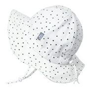 JAN & JUL Toddler Girl Sun-Hat with UV Protection, Classic Cute Floppy (M: 6-24 months, Dots)