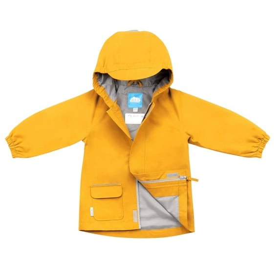 JAN & JUL Waterproof Rain Jacket for Boys and Girls, Windproof Puddle-Dry Coat (Yellow, 5T)