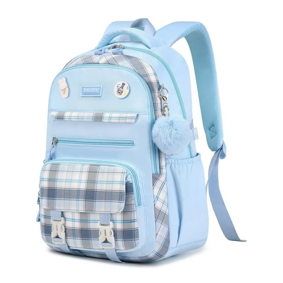 Soda Candy Backpacks for School Kawaii Backpacks Multiple Pockets School Book Bags for School, Age 6-14, Blue