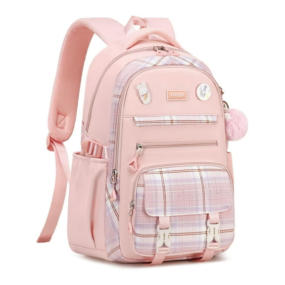 Soda Candy Backpacks for School Kawaii Backpacks Multiple Pockets School Book Bags for School, Age 6-14, Pink