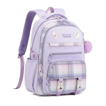 Soda Candy Backpacks for School Kawaii Backpacks Multiple Pockets School Book Bags for School, Age 6-14, Purple