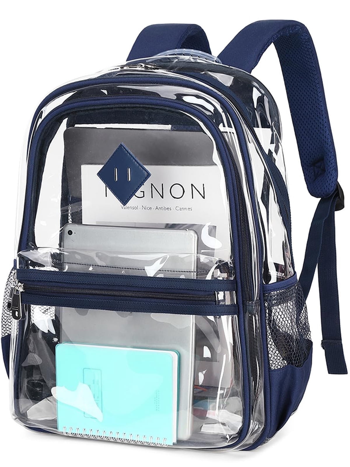 Pvc Work Backpack Soda Candy Large Clear Backpack Heavy Duty Triple Compartments ...
