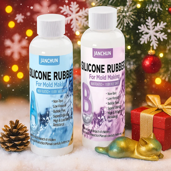 JANCHUN 32oz Silicone Making Kit, Liquid Silicone Molding Kit Silicone Rubber Making Silicone Rubber, for Making Rapid Curing Silicone Rubber, Easy to Mix - Ultra Elastic And High Performance.