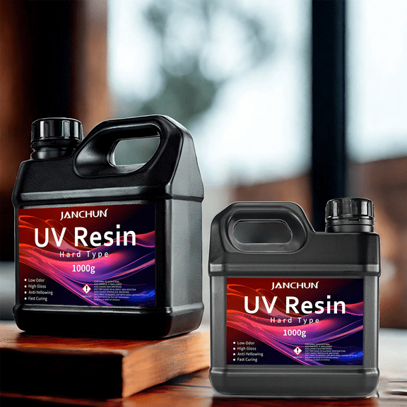 JANCHUN High Viscosity Resin 2000g Extra Large Capacity Hard Resin Upgraded Formula Clear Fast Curing Resin for DIY Jewellery Making, Craft Decorating, Crafts Making, Casting And Coating Hard Clear.