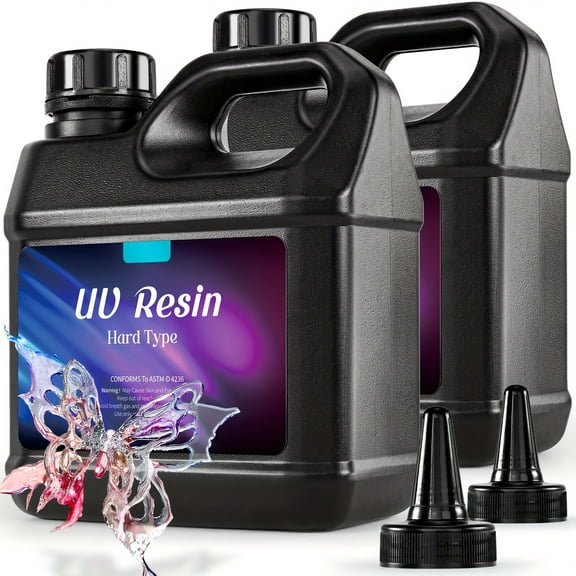 JANCHUN High Viscosity Resin 2000g Extra Large Capacity Hard Resin Upgraded Formula Clear Fast Curing Resin for DIY Jewellery Making, Craft Decorating, Crafts Making, Casting And Coating Hard Clear.