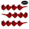 thumbnail image 1 of JANDEL 12Pcs Very Cute Artificial Feather Robin Birds Christmas Tree Decoration Craft,Wreath Ornaments,Red, 1 of 6