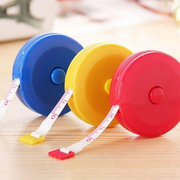 JANDEL 1PC Tape Measure 60-Inch 1.5 Meter Round Plastic Soft Retractable Measuring Tape Random Color