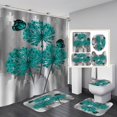 thumbnail image 1 of JANDEL 4 Pieces Christmas 3D Digital Theme Bathroom Decoration Set Includes Toilet Seat Cover, Rugs, Tank Cover, Toilet Paper Box Cover And For Home / Hotel / Party Decoration, 1 of 7