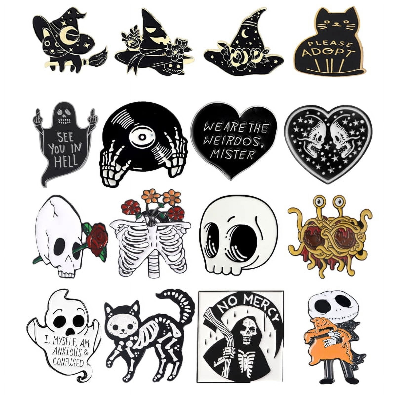 Pins Brooches Punk Skl Halloween Enamel Pin For Women Girl Fashion Jewelry  Accessories Metal Vintage Pins Dhwhi From Xdwcharm, $0.5