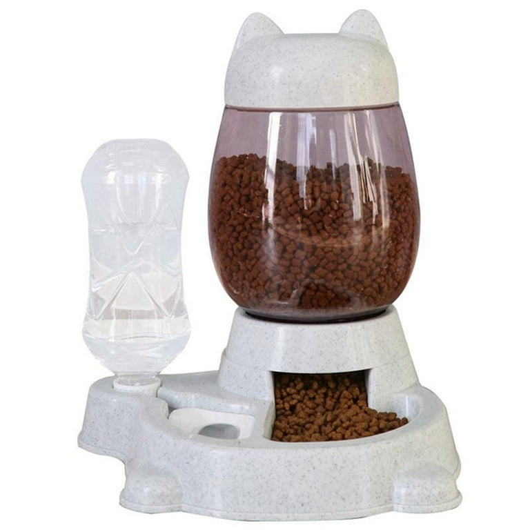 JANDEL Pet Automatic Gravity Feeder Cat Dog Food Bowl Cat Feeder Pet Water Dispenser Prevent Overturning Pet Bowl Replenish Pet Food Automatic