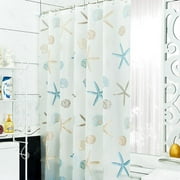 JANDEL Waterproof Shower Curtain Bathroom Liners PEVA Plastic Decor with 12 Hooks