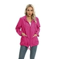 thumbnail image 1 of JANDEL Women Spring Thin Jacket, Fashion Waterproof Jacket, Insulated Coat Windbreaker Outdoor (Rose Red), 1 of 10