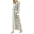 thumbnail image 1 of JANDEL Women's Pajamas Bathrobe Thick Section Autumn And Winter Plus Long Fashion Plus Velvet Robe Flannel, 1 of 9