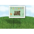 thumbnail image 1 of JANE WELCOME BABY GREEN  18 in x 24 in Yard Sign Road Sign with Stand, 1 of 4