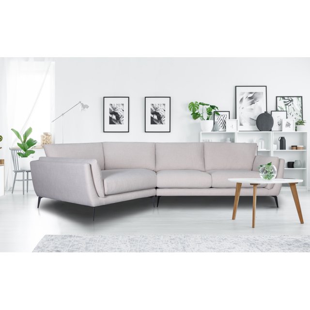 Modern Upholstered Sectional Sofa, Large LShaped Couch with
